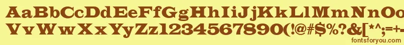 Indubitablynf Font – Brown Fonts on Yellow Background