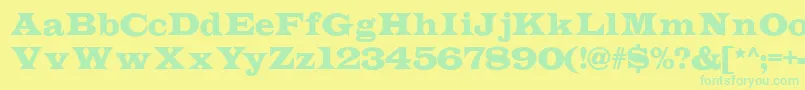 Indubitablynf-fontti – vihreät fontit keltaisella taustalla