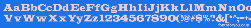 Indubitablynf Font – Pink Fonts on Blue Background