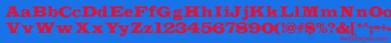 Indubitablynf Font – Red Fonts on Blue Background