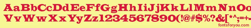 Indubitablynf Font – Red Fonts on Yellow Background