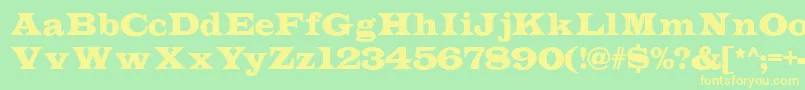 Indubitablynf Font – Yellow Fonts on Green Background