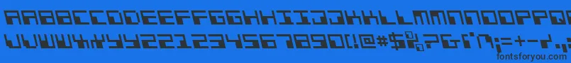 Phaserbankleft Font – Black Fonts on Blue Background