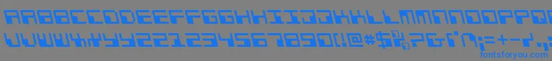 Phaserbankleft Font – Blue Fonts on Gray Background