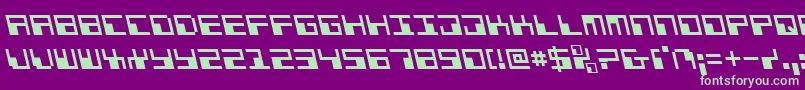 Phaserbankleft Font – Green Fonts on Purple Background