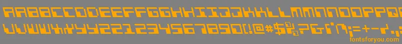 Phaserbankleft-Schriftart – Orangefarbene Schriften auf grauem Hintergrund