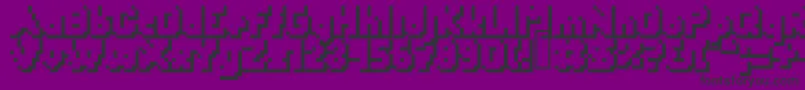 Yetbumblershadow Font – Black Fonts on Purple Background