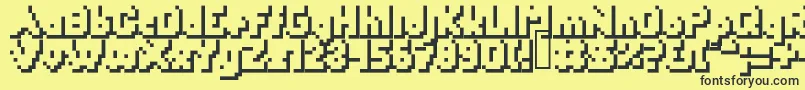 Yetbumblershadow Font – Black Fonts on Yellow Background