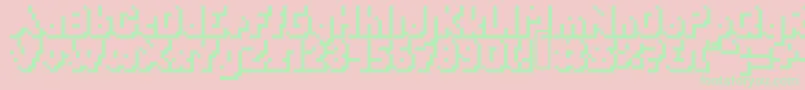 Yetbumblershadow Font – Green Fonts on Pink Background