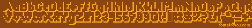 Yetbumblershadow Font – Orange Fonts on Brown Background