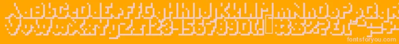 Yetbumblershadow Font – Pink Fonts on Orange Background