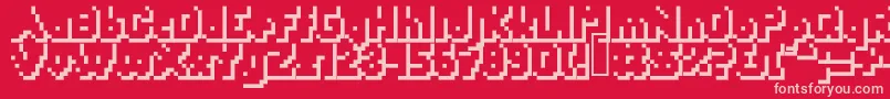 Yetbumblershadow Font – Pink Fonts on Red Background