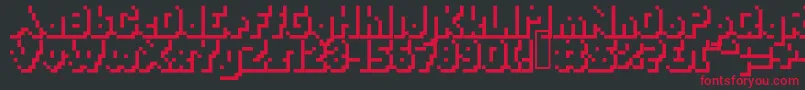 Yetbumblershadow Font – Red Fonts on Black Background