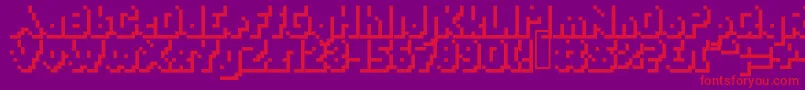 Yetbumblershadow Font – Red Fonts on Purple Background