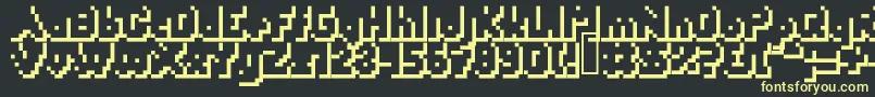 Yetbumblershadow Font – Yellow Fonts on Black Background