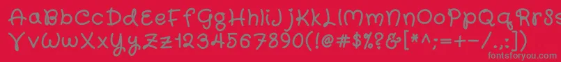Qwurky Font – Gray Fonts on Red Background