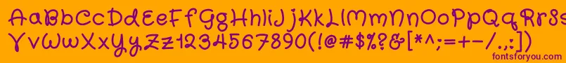 Qwurky Font – Purple Fonts on Orange Background