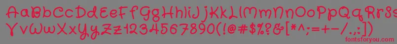 Qwurky Font – Red Fonts on Gray Background
