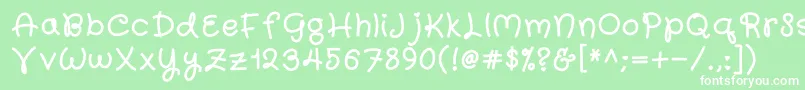 Qwurky Font – White Fonts on Green Background