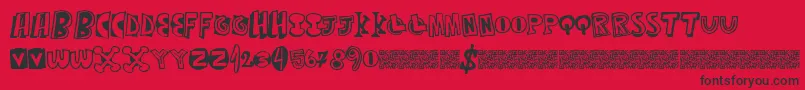 Mixedthirty Font – Black Fonts on Red Background