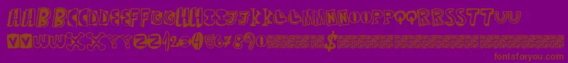 Mixedthirty Font – Brown Fonts on Purple Background