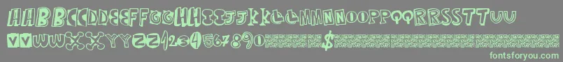 Mixedthirty Font – Green Fonts on Gray Background