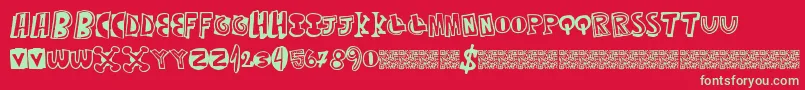 Mixedthirty Font – Green Fonts on Red Background