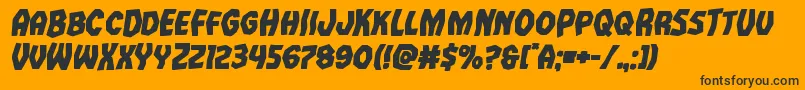 Vampirebrideboldital Font – Black Fonts on Orange Background