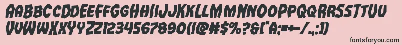 フォントVampirebrideboldital – ピンクの背景に黒い文字