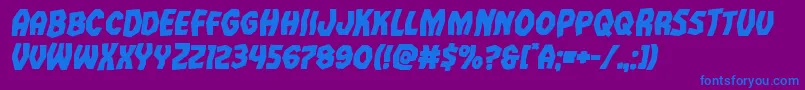 Шрифт Vampirebrideboldital – синие шрифты на фиолетовом фоне