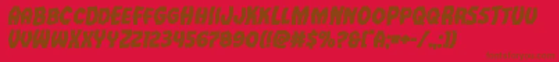 Vampirebrideboldital-fontti – ruskeat fontit punaisella taustalla