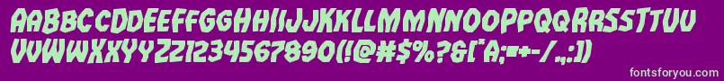 Шрифт Vampirebrideboldital – зелёные шрифты на фиолетовом фоне