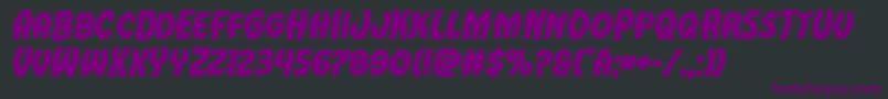 Шрифт Vampirebrideboldital – фиолетовые шрифты на чёрном фоне