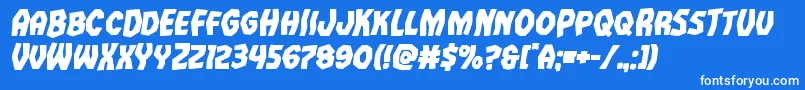 Vampirebrideboldital Font – White Fonts on Blue Background