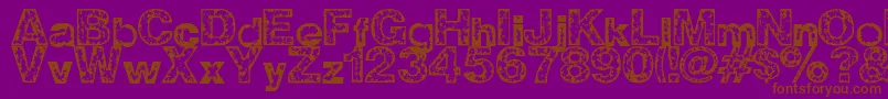 Z Wisdom-Schriftart – Braune Schriften auf violettem Hintergrund