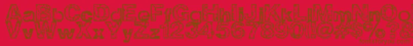 Z Wisdom Font – Brown Fonts on Red Background