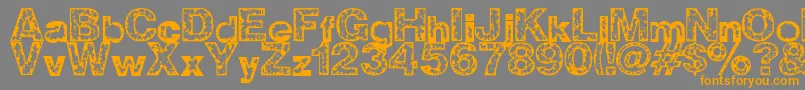 Z Wisdom Font – Orange Fonts on Gray Background