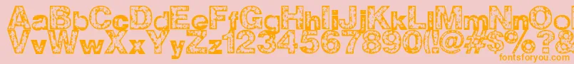 Z Wisdom Font – Orange Fonts on Pink Background