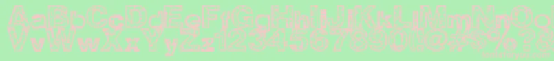 Z Wisdom Font – Pink Fonts on Green Background