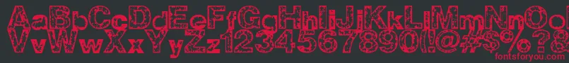 Z Wisdom Font – Red Fonts on Black Background