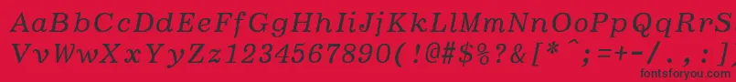 BoldfaceitalicSemiboldItalic Font – Black Fonts on Red Background