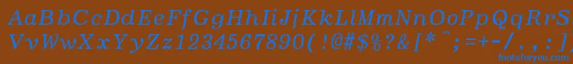 フォントBoldfaceitalicSemiboldItalic – 茶色の背景に青い文字
