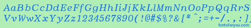 BoldfaceitalicSemiboldItalic Font – Blue Fonts on Green Background