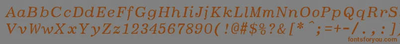BoldfaceitalicSemiboldItalic Font – Brown Fonts on Gray Background