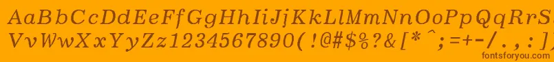 Подробнее о шрифте BoldfaceitalicSemiboldItalic Шрифт BoldfaceitalicSemiboldItalic – коричневые шрифты на оранжевом фоне