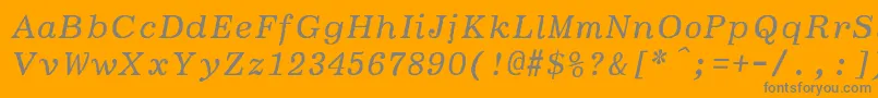 フォントBoldfaceitalicSemiboldItalic – オレンジの背景に灰色の文字