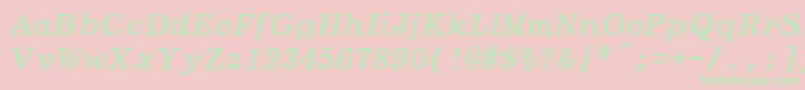 BoldfaceitalicSemiboldItalic Font – Green Fonts on Pink Background
