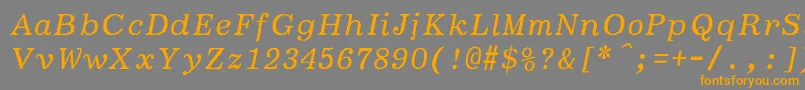 フォントBoldfaceitalicSemiboldItalic – オレンジの文字は灰色の背景にあります。