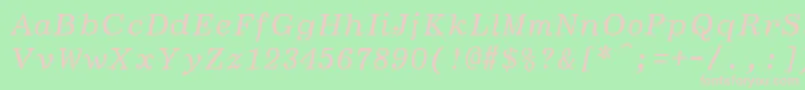 BoldfaceitalicSemiboldItalic Font – Pink Fonts on Green Background