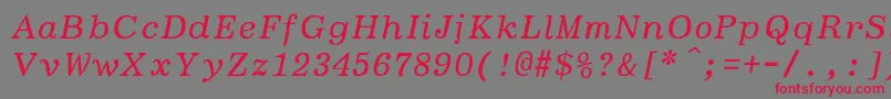BoldfaceitalicSemiboldItalic Font – Red Fonts on Gray Background
